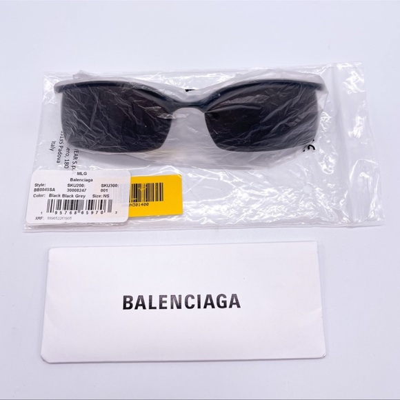 NEW BALENCIAGA BB0045SA 001 BLACK UNISEX EYEWEAR BALENCIAGA - Picture 10 of 12